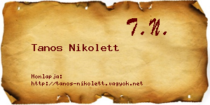 Tanos Nikolett névjegykártya