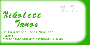 nikolett tanos business card